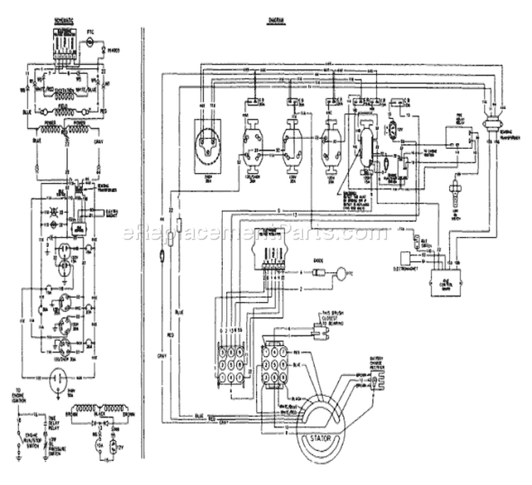 Page D Diagram and Parts List for 9288-0  Briggs and Stratton Generator
